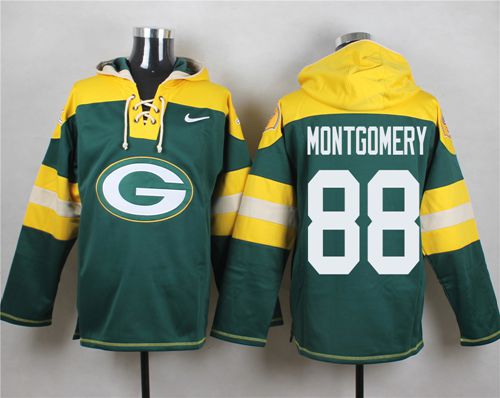 Nike Packers #88 Ty Montgomery Green Player Pullover NFL Hoodie - Click Image to Close